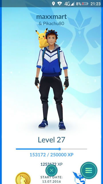 ポケモンGO相棒ポケモンのピカチュウ