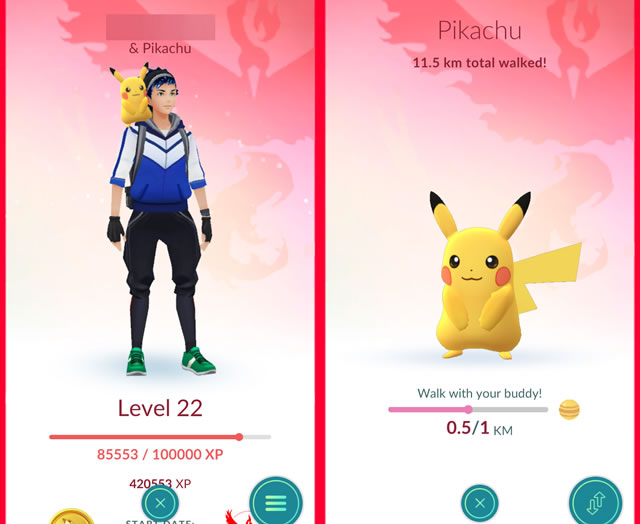 ポケモンGO相棒ポケモンを肩に乗せるには10km歩く