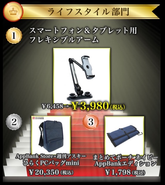 AppBank Store年間売上ランキング! グランプリ商品は特価で販売!