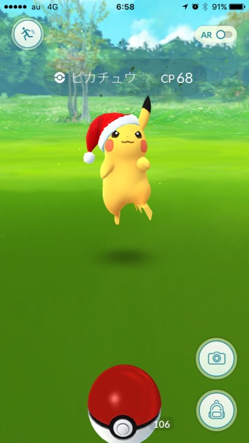 【ポケモンGO（Pokémon GO）】期間限定の赤い帽子をかぶったピカチュウ(サンタピカチュウ)の入手方法