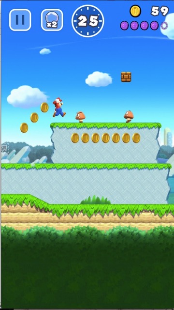 【スーパーマリオラン(SUPER MARIO RUN)攻略】1-1 とんで のぼって のりこえて ピンクコイン パープルコイン ブラックコイン 場所 取り方 見つからない- 11
