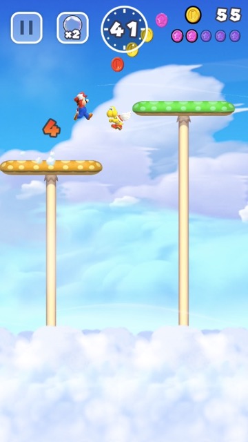 【スーパーマリオラン（SUPER MARIO RUN）攻略】1-3 キノコの谷のパタパタ ピンクコイン パープルコイン ブラックコイン 場所 取り方 見つからない- 4