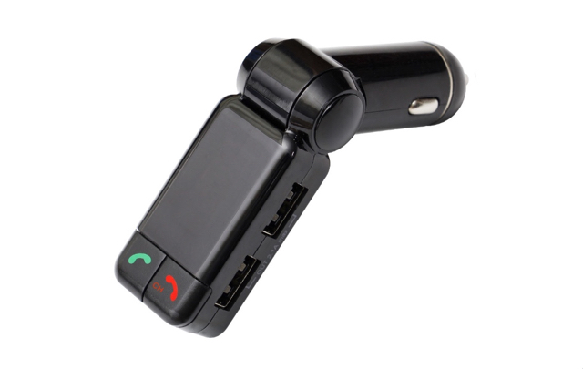 車内でスマホ（iPhone Android アイフォン アンドロイド）のワイヤレス（Bluetooth ブルートゥース）再生ができるカーアクセサリー（FMトランスミッター）