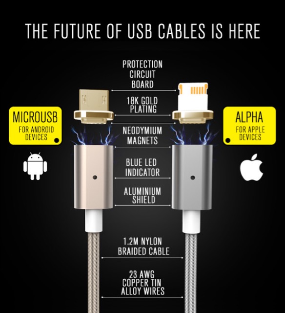 【iPhone】磁石でくっつく充電ケーブルなら断線の心配なし