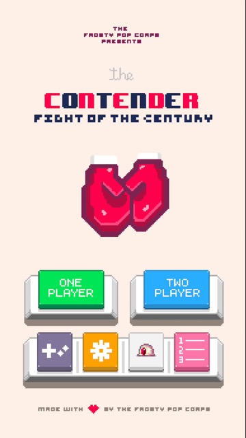 新作・無料スマホゲームアプリ「The Contender: Fight of the Century」ドット絵で描かれたシンプルなボクシングゲーム、二人対戦可能 2