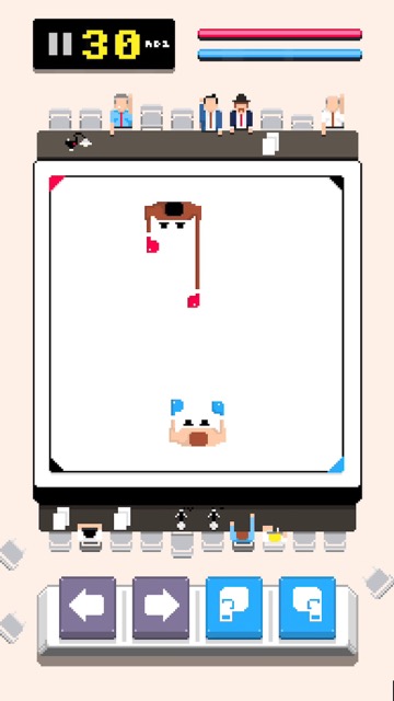 新作・無料スマホゲームアプリ「The Contender: Fight of the Century」ドット絵で描かれたシンプルなボクシングゲーム、二人対戦可能 4