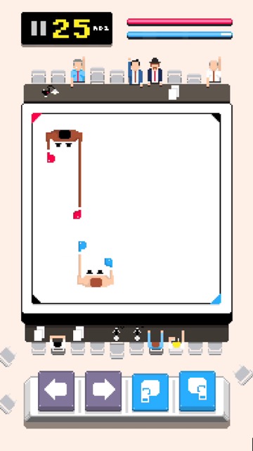 新作・無料スマホゲームアプリ「The Contender: Fight of the Century」ドット絵で描かれたシンプルなボクシングゲーム、二人対戦可能 7