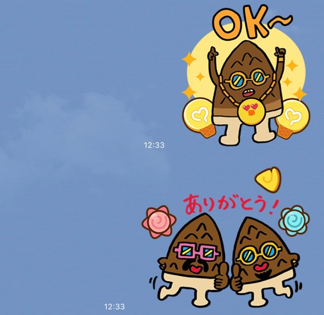 「きのこの山」と「たけのこの里」の無料LINEスタンプ（ラインスタンプ）『POPショコラ×きのこの山・たけのこの里』の入手方法。