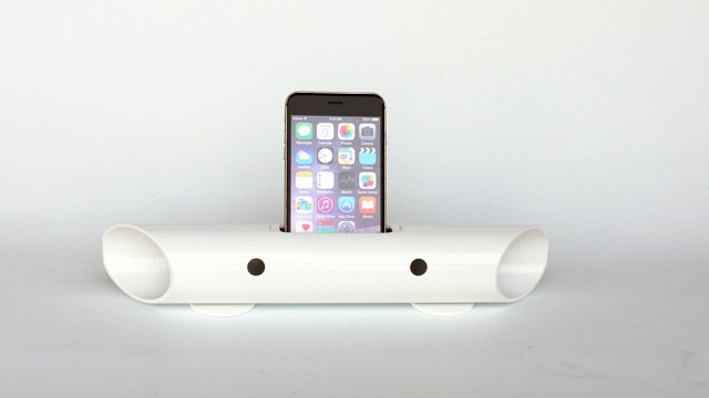 【充電不要】iPhoneを置くだけで音楽が聴ける金属スピーカー『バイオン-Mg60』