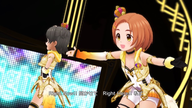 デレステにて佐々木千枝・櫻井桃華・龍崎薫・赤城みりあ・市原仁奈の5人が歌って踊る「Yes! Party Time!!」のMVのスクリーンショット