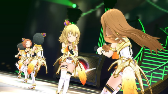 デレステにて佐々木千枝・櫻井桃華・龍崎薫・赤城みりあ・市原仁奈の5人が歌って踊る「Yes! Party Time!!」のMVのスクリーンショット