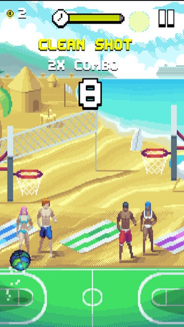 新作・無料スマホゲームアプリ「Bouncy Hoops（バウンシーフープス）」バスケットボールをゴールに連続で入れていくカジュアルゲームのレビュー 14