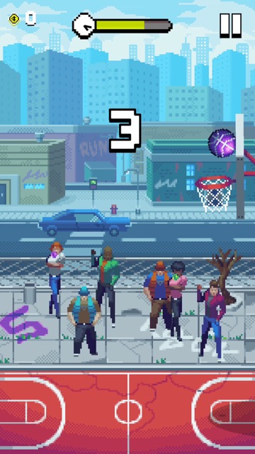 新作・無料スマホゲームアプリ「Bouncy Hoops（バウンシーフープス）」バスケットボールをゴールに連続で入れていくカジュアルゲームのレビュー 16