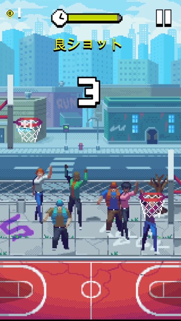 新作・無料スマホゲームアプリ「Bouncy Hoops（バウンシーフープス）」バスケットボールをゴールに連続で入れていくカジュアルゲームのレビュー 7