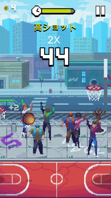 新作・無料スマホゲームアプリ「Bouncy Hoops（バウンシーフープス）」バスケットボールをゴールに連続で入れていくカジュアルゲームのレビュー 9
