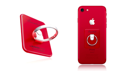 赤いiphoneにぴったりな Product Redカラーのバンカーリング Appbank
