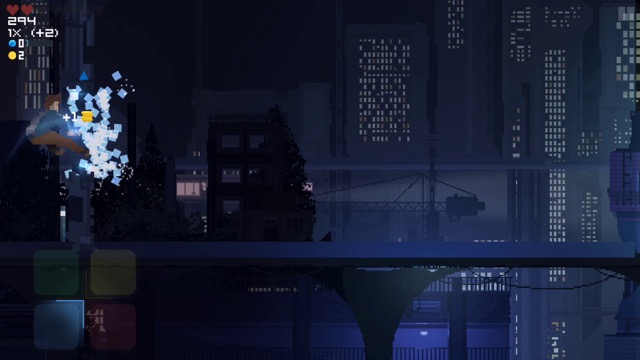 新作・無料スマホゲームアプリ、SF・サイバーパンクな世界観のドットで描かれたランゲーム「Retroshifter」 5