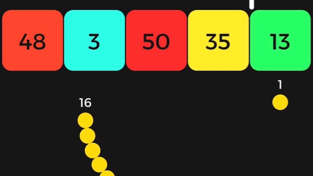 【アプリレビュー】一瞬で見極めろ!! 数字の小さいブロックを探して突っ込んでいくヘビゲーム『Snake VS Block』