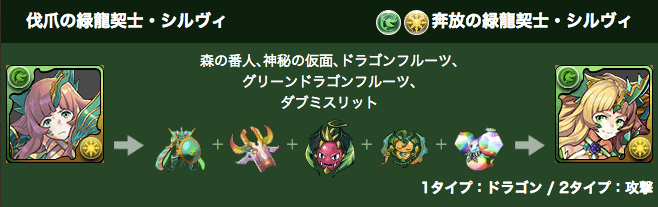 奔放の緑龍契士・シルヴィ 究極素材