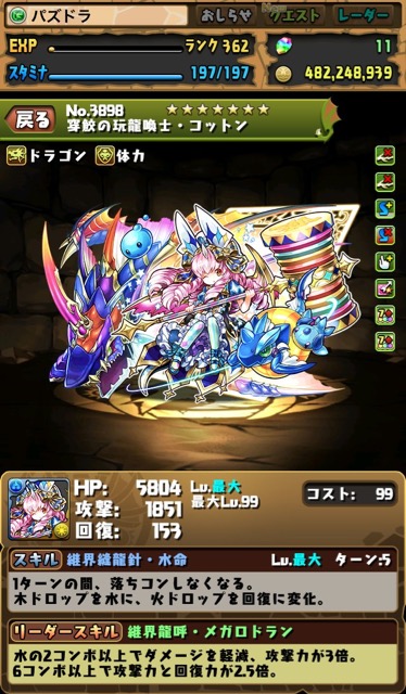 穿鮫の玩龍喚士・コットン