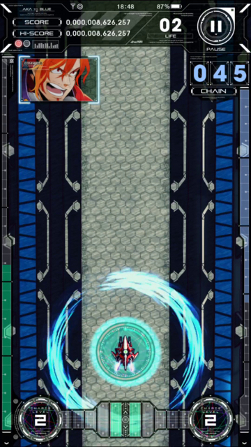 新作スマホゲームアプリ「アカとブルー」。元CAVE(ケイブ)のKMR氏が手がける弾幕シューティングゲーム 24