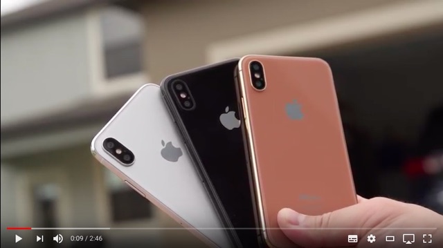 iPhone 8(ローズゴールド)の動画が公開される