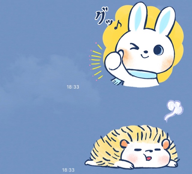 無料 癒され度100 なウサギ ハリネズミのlineスタンプをゲットしよう Appbank