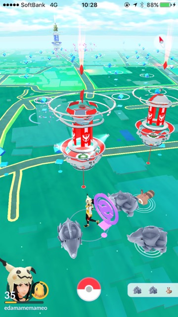 ポケモンgo サイホーンの巣が芝公園に出現 アメ100個集まるまでプレイしてみた Appbank