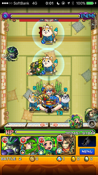 モンストシバミィステージ2