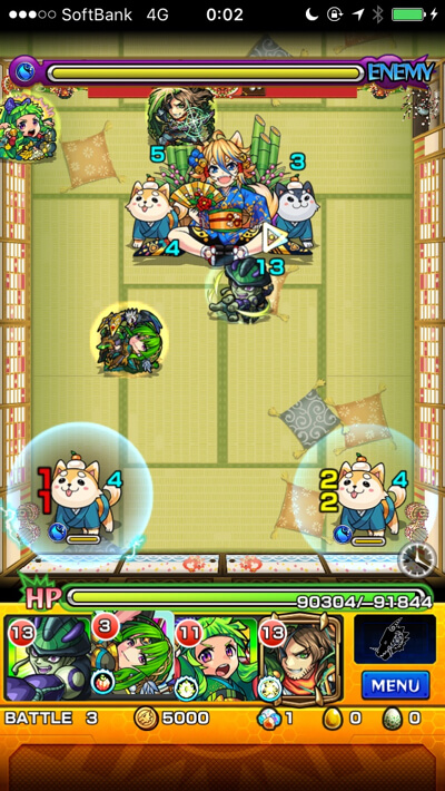 モンストシバミィステージ3