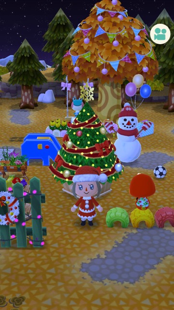 【どうぶつの森 ポケットキャンプ(ポケ森)】「クリスマスの家具」全種類コンプリート! さっそくもようがえしてみた♪