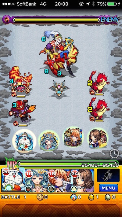 モンストFFファイナルファンタジーコラボケフカステージ1