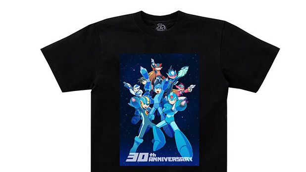 ロックマン30周年アートTシャツがかっこいい。特にブルーグラデーションが超クール