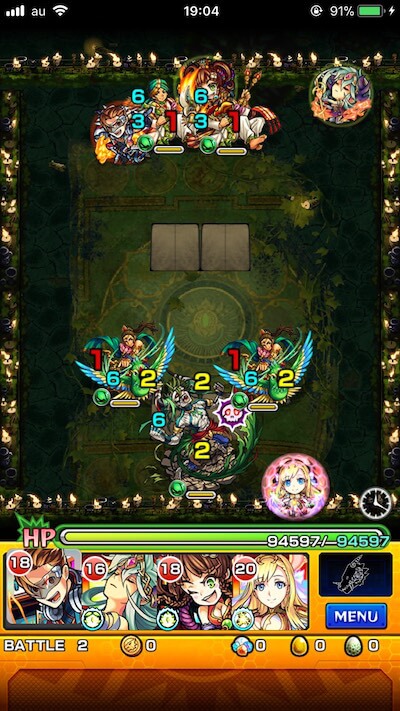 モンスト摩利支天廻(かい)攻略ステージ2