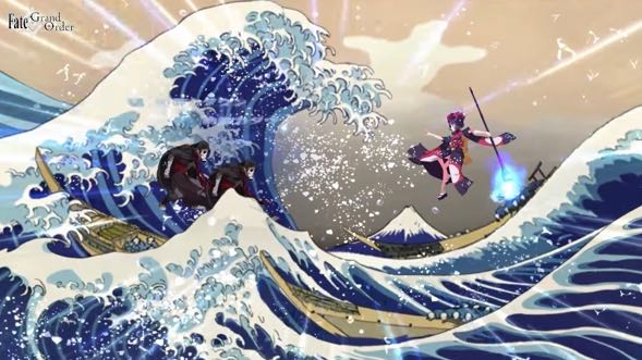 『FGO』と「水辺を彩る江戸祭」がコラボ。ウォータープロジェクションマッピングに北斎が登場?