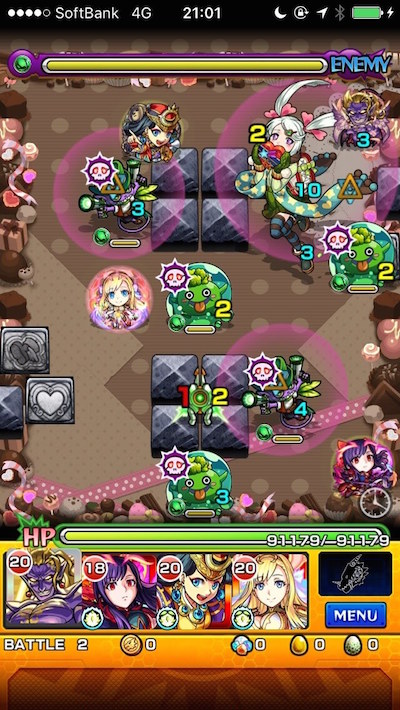 モンストココア降臨攻略ステージ2