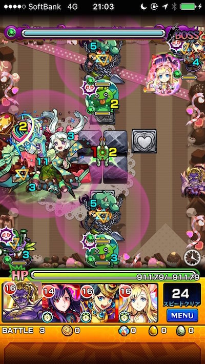 モンストココア降臨攻略ステージ4