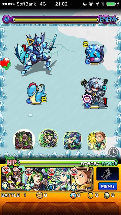 モンストホールズブラック攻略ステージ1