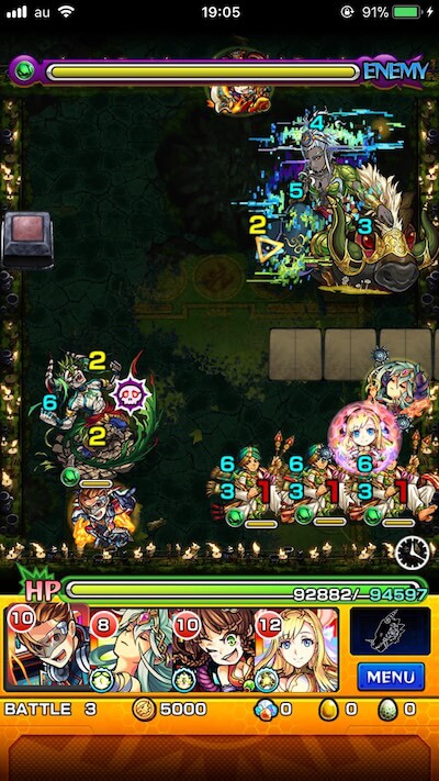 モンスト摩利支天廻(かい)攻略ステージ3