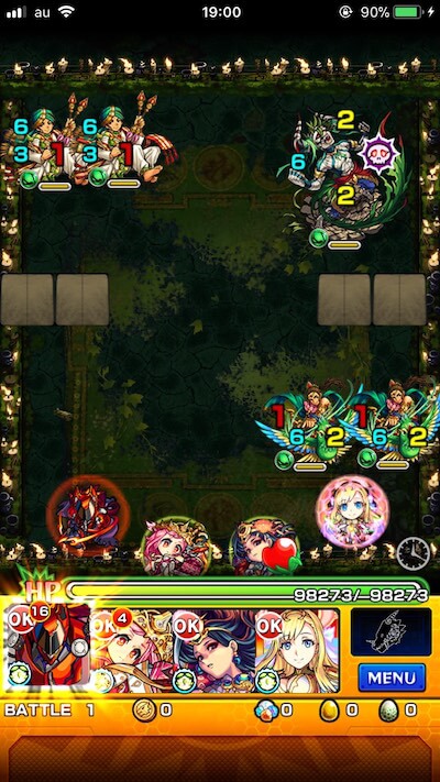 モンスト摩利支天廻(かい)攻略ステージ1