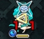 モンスト帝釈天クロスドクロの付いた天使