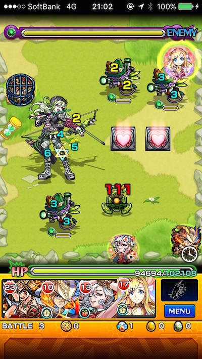 モンストアーチェラ攻略ステージ3