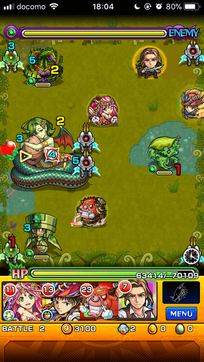 モンストエキドナ攻略ステージ2