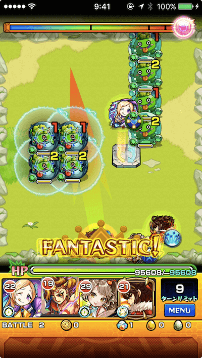 モンスト攻略閃きの遊技場桜並木の広場ステージ4バトル2