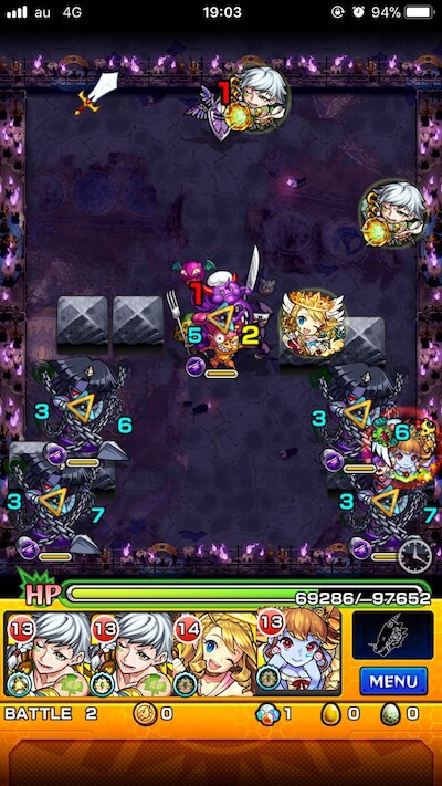 モンスト攻略不動明王廻ステージ2