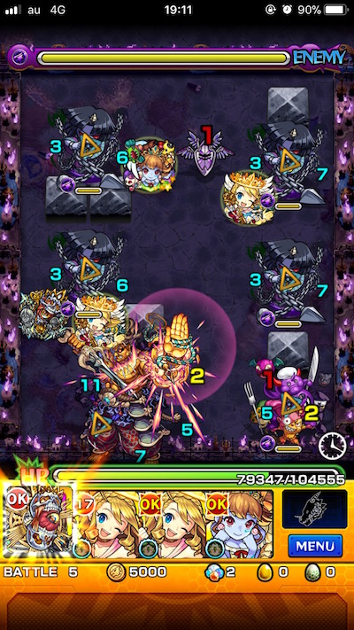 モンスト攻略不動明王廻ステージ5