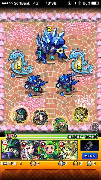モンスト お花見オラゴンステージ1