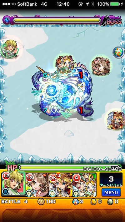 モンスト攻略閃きの遊技場桜並木の広場ステージ5バトル4