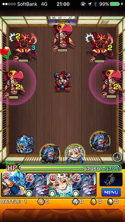 モンスト攻略沖田総悟ステージ1