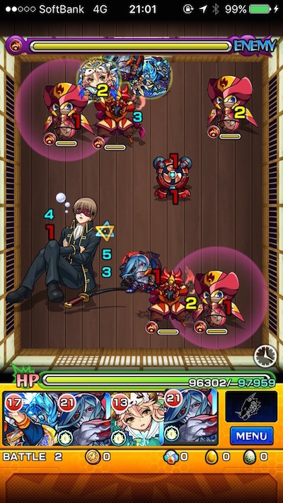 モンスト攻略沖田総悟ステージ2